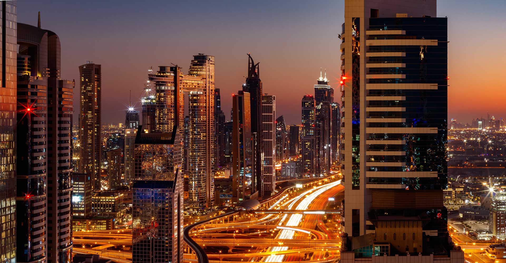 I grattacieli del distretto finanziario di Dubai