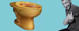 Maurizio Cattelan: il water d'oro massiccio